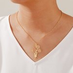 Gepersonaliseerde 1-6 Geboorte Bloemen Boeket Holle Halsketting Verjaardag Verjaardagscadeau voor vrouwen
