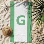 Personalizada Inicial Super Absorbente Secado Rápido Suave Rayas Toalla de Playa Viaje Esencial Verano Fiesta Cumpleaños Regalo para la Familia Amigo