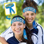 Personalized Quick Dry Softball Baseball Tie Headband with Name and Number Multicolor Game Day Hair Accessory Birthday Team Gift for Sport Lovers
