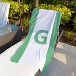 Personalizada Inicial Super Absorbente Secado Rápido Suave Rayas Toalla de Playa Viaje Esencial Verano Fiesta Cumpleaños Regalo para la Familia Amigo