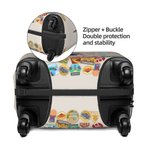 Gepersonaliseerde There Was A Girl Who Really Loved Traveling Bagagehoes met naam past op 18-32 inch koffer Verjaardag Vakantie Reiscadeau voor haar