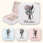 Stetoscopio personalizzato Bouquet di fiori di nascita con fiocco Custodia in pelle da viaggio con nome Infermiere Settimana di apprezzamento regalo p