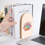Personalisierte bunte Buchstaben floralen Buch Bleistift Heavy Duty Holz Buchstützen mit Namen 1 Paar Wertschätzung zurück zu Schule Geschenk für Lehr