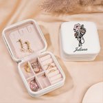Stetoscopio personalizzato Bouquet di fiori di nascita con fiocco Custodia in pelle da viaggio con nome Infermiere Settimana di apprezzamento regalo p