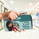 Personalized Heart Pet Photo In My Pet Mom Era Leather Women Wallet with Name Birthday Memorial Gift for Cat Dog Pet Lover