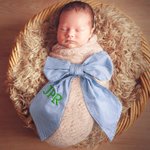 Personalisierte gestickte Monogramm Neugeborenen Bogen Schärpe Mutterschaft Fotografie Prop Baby Dusche Geschenk für Neugeborene Mütter