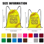 Personalisierte Softball Baseball Drawstring Tasche mit Namen und Nummer zurück zu Schule Party Favors Geschenk für Kind Sportliebhaber