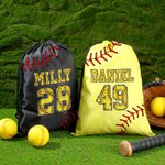 Personalisierte Softball Baseball Drawstring Tasche mit Namen und Nummer zurück zu Schule Party Favors Geschenk für Kind Sportliebhaber