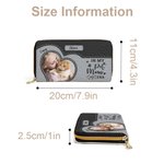 Personalized Heart Pet Photo In My Pet Mom Era Leather Women Wallet with Name Birthday Memorial Gift for Cat Dog Pet Lover