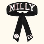 Personalized Quick Dry Softball Baseball Tie Headband with Name and Number Multicolor Game Day Hair Accessory Birthday Team Gift for Sport Lovers