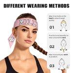 Personalized Quick Dry Softball Baseball Tie Headband with Name and Number Multicolor Game Day Hair Accessory Birthday Team Gift for Sport Lovers