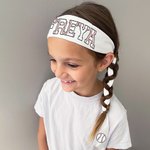 Personalized Quick Dry Softball Baseball Tie Headband with Name and Number Multicolor Game Day Hair Accessory Birthday Team Gift for Sport Lovers