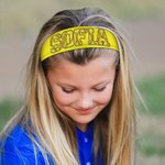Personalized Quick Dry Softball Baseball Tie Headband with Name and Number Multicolor Game Day Hair Accessory Birthday Team Gift for Sport Lovers