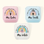 Personalized It Takes A Big Heart To Shape Little Minds Rainbow Jewellery Case Birthday Back to School Gift for Teacher