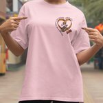 Personalisierte Der Weg zu meinem Herzen ist mit Pfotenabdrücken gepflastert 100% Baumwolle Unisex-T-Shirt mit Namen Geburtstag Geschenk für Tierliebh
