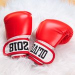 Personalized Leather Kid Youth Boxing Gloves with Embroidered Name for Kickboxing Muay Thai MMA Birthday Sport Gift for Boy Girl