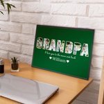 Personalised Multicolour Photo Frame with Text and 1-8 Names Home Decoration Birthday Father's Day Gift for Father Grandpa