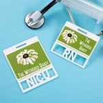 Personalised The Withered Daisy Acrylic ID Badge Buddy with Text Funny Nurse Week Gift for Nurse Doctor Medical Staff