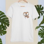 Personalisierte Der Weg zu meinem Herzen ist mit Pfotenabdrücken gepflastert 100% Baumwolle Unisex-T-Shirt mit Namen Geburtstag Geschenk für Tierliebh