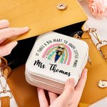 Personalized It Takes A Big Heart To Shape Little Minds Rainbow Jewellery Case Birthday Back to School Gift for Teacher