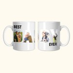 Personalisierte Best Ever Keramik Becher mit Foto Geburtstag Geschenk für Vater Großvater