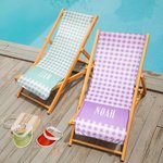 Serviette de Plage en Microfibre Personnalisée avec Nom à Séchage Rapide Essentiel de Voyage pour Enfants