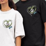 Personalisierte Der Weg zu meinem Herzen ist mit Pfotenabdrücken gepflastert 100% Baumwolle Unisex-T-Shirt mit Namen Geburtstag Geschenk für Tierliebh