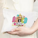 Personalisierte bunte Der Lehrer Tour Schreibwaren Make-up Tasche mit Namen Dankbarkeit zurück zu Schule Geschenk für Lehrer