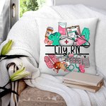 Personalisierte Medical-Themed Design Multicolor Throw Kissenbezug mit Namen Wertschätzung Krankenschwester Woche Geschenk für Krankenschwester Arzt m