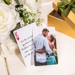 Livre d'Or de Mariage Personnalisé avec Photo Nom Date Style Carte de Poker avec Deux Stylos Marqueurs Cadeau de Souvenir de Mariage pour Couple
