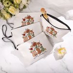 Personalisierte Retro Wildblumen MRS. Make-up Tasche Bridal Shower zurück zu Schule Geburtstag Geschenk für Frauen