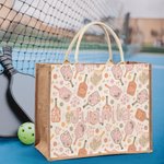 Henkilökohtainen Retro kukka Pickleball melat Juutti Kangaskassi nimi Pickleball joukkue ottelu päivä syntymäpäivälahja naisille