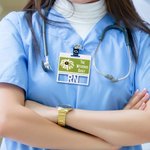 Personalised The Withered Daisy Acrylic ID Badge Buddy with Text Funny Nurse Week Gift for Nurse Doctor Medical Staff