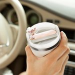 Gepersonaliseerd Schattig Veelkleurig Koeienhoofd Herbruikbaar Siliconen Rietje Topper met Naam Toebehoren voor Stanley Cup Verjaardagsgeschenk voor K