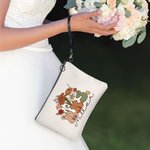 Personalisierte Retro Wildblumen MRS. Make-up Tasche Bridal Shower zurück zu Schule Geburtstag Geschenk für Frauen