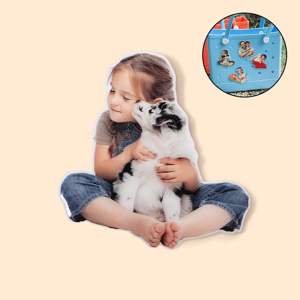 Gepersonaliseerde foto acryl knop Bedel Accessor voor Bogg Reizen Verjaardag Gift voor hem haar