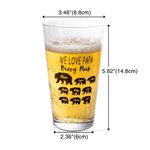 Verre à Bière Personnalisée avec 1-9 Prénoms et Bébés Ours Cadeau Anniversaire Fête des Pères pour Papa Grand-père