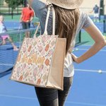 Henkilökohtainen Retro kukka Pickleball melat Juutti Kangaskassi nimi Pickleball joukkue ottelu päivä syntymäpäivälahja naisille
