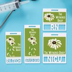 Personalised The Withered Daisy Acrylic ID Badge Buddy with Text Funny Nurse Week Gift for Nurse Doctor Medical Staff