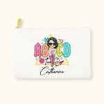 Personalisierte bunte Der Lehrer Tour Schreibwaren Make-up Tasche mit Namen Dankbarkeit zurück zu Schule Geschenk für Lehrer