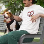 Personalisierte Der Weg zu meinem Herzen ist mit Pfotenabdrücken gepflastert 100% Baumwolle Unisex-T-Shirt mit Namen Geburtstag Geschenk für Tierliebh
