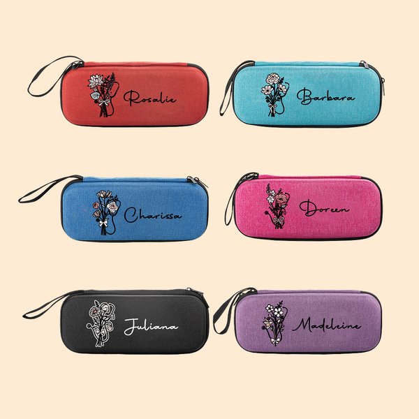 Personalised Birth Flower Bouquet Bow Stethoscope Case with Mesh Pockets and Name Birthday Nurse Graduation Gift Nurse Doctor Medical Staff