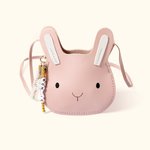 Personalisierte niedliche Hase Crossbody Bag mit Daisy Name Charm Geburtstag zurück zu Schule Geschenk für Mädchen