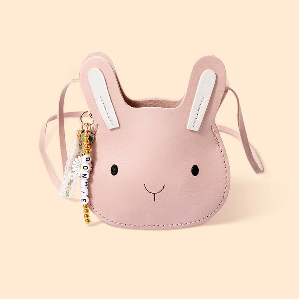 Personalisierte niedliche Hase Crossbody Bag mit Daisy Name Charm Geburtstag zurück zu Schule Geschenk für Mädchen