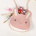 Personalisierte niedliche Hase Crossbody Bag mit Daisy Name Charm Geburtstag zurück zu Schule Geschenk für Mädchen