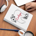 Personalised Floral Tooth Dental Tools A5 Spiral Notebook with Title and Name Thank You Graduation Gift for Dentists