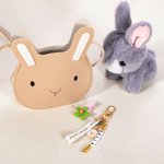 Personalisierte niedliche Hase Crossbody Bag mit Daisy Name Charm Geburtstag zurück zu Schule Geschenk für Mädchen