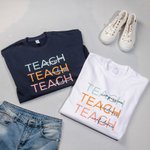 Sweatshirt personnalisé enseignant Compassion Gentillesse Confiance Sweatshirt groupe enseignant Cadeau de rentrée Cadeau d'appréciation de l'enseignant