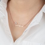 Collana con ciondolo personalizzato in argento sterling con corona e cuore, regalo di compleanno per la festa della mamma.