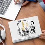 Personalised Floral Tooth Dental Tools A5 Spiral Notebook with Title and Name Thank You Graduation Gift for Dentists